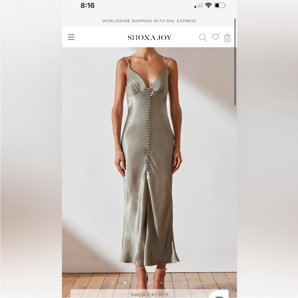 Shona Joy Satin Slip Dress